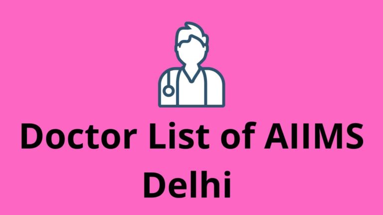 Doctor List of aiims delhi