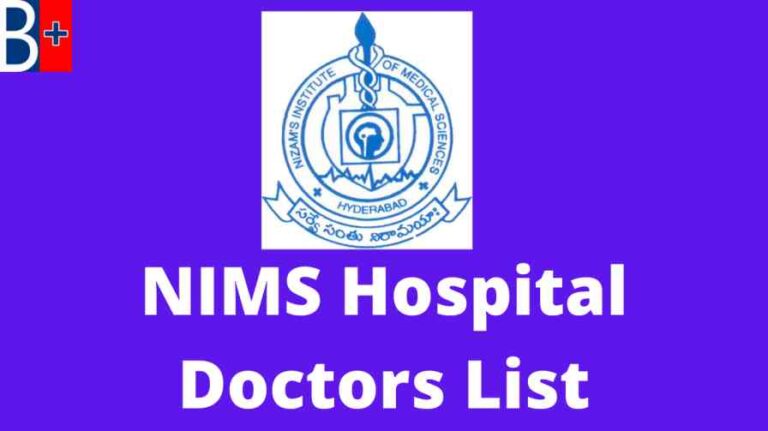 NIMS Hospital Doctors List