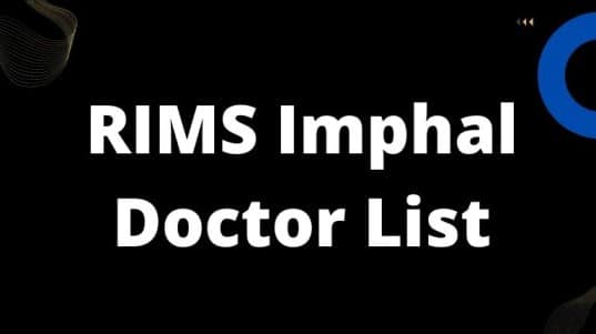RIMS Imphal Doctor List