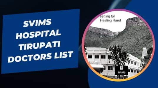 Svims Hospital Tirupati Doctors List