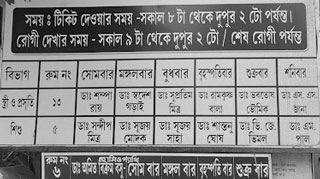 Krishnanagar Sadar Hospital Doctor Time Table